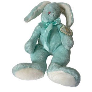Hallmark Bunnies By the Bay Plush Teely Dan LIGHT TEAL GREEN Easter Bunny 16”